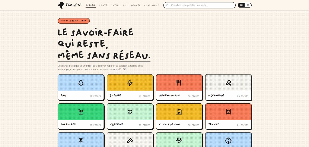 Capture du projet Eco Wiki